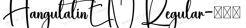 HangulatinEN Regular字体转换